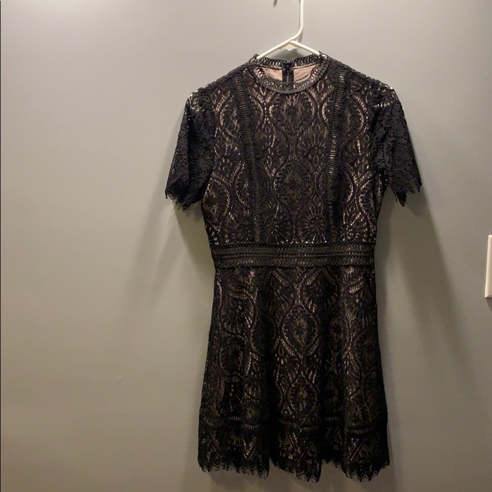 BB Dakota Black and Cream Dress -  Size 4.